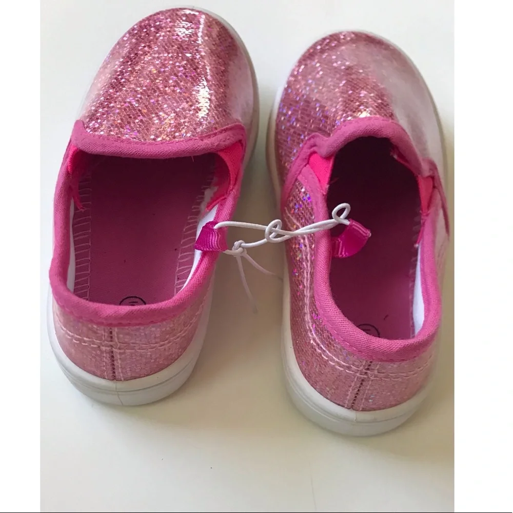 Swiggles Toddler Girls Pink Sparkly Slip on Sneakers Size 6 - Picture 2 of 6